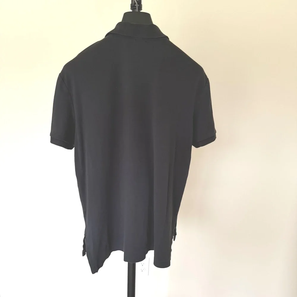 Polo Ralph Lauren Black Pima Soft Touch Cotton Short Sleeve Polo Shirt Large